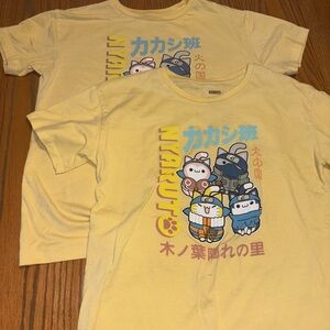 Yellow Graphic Kids Tee with Anime Design
